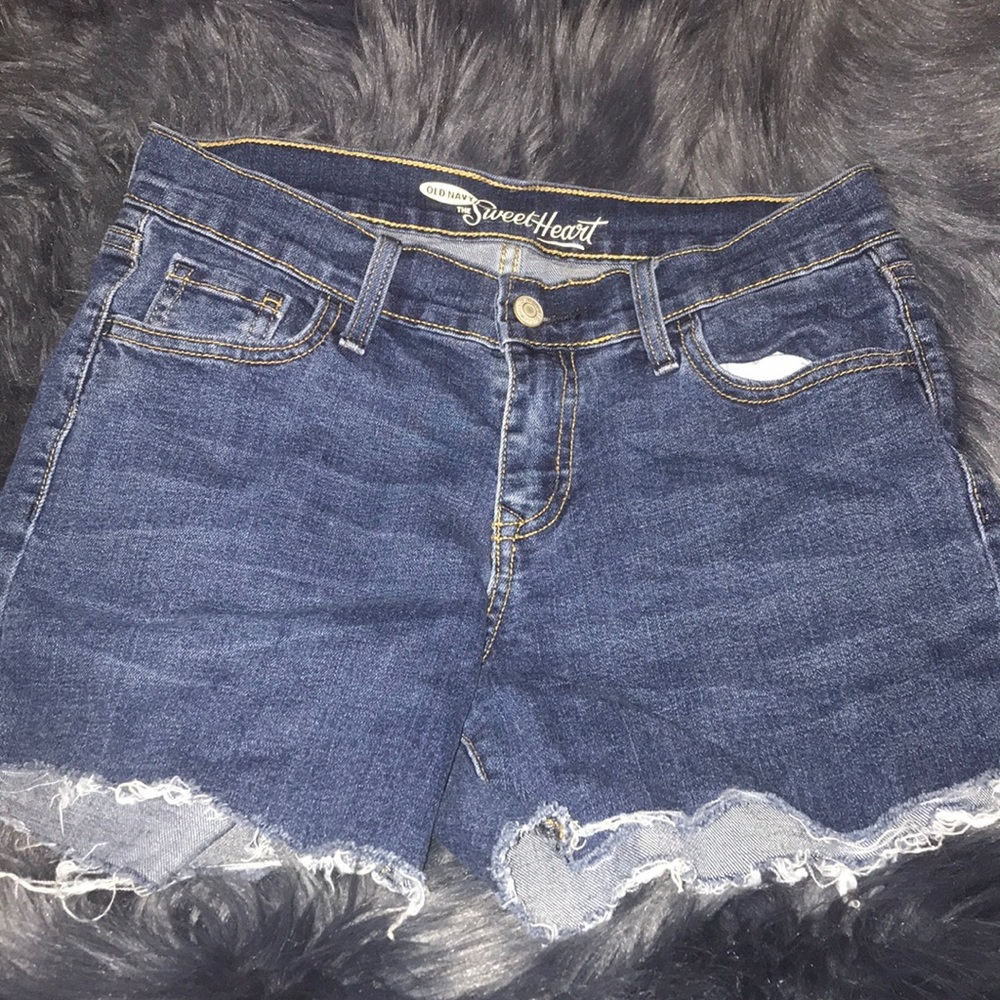 Dark blue jean shorts